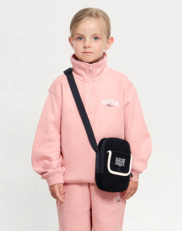 마리떼 키즈 KIDS FLAP POCKET CORDUROY CROSS BAG navy