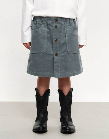 마리떼 키즈 KIDS W EIFFEL LABEL CORDUROY MINI SKIRT dark blue