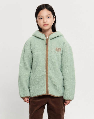 마리떼 키즈 KIDS CLASSIC LOGO FLEECE HOODIE ZIPUP mint