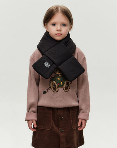 마리떼 키즈 KIDS CLASSIC LOGO REVERSIBLE MUFFLER black