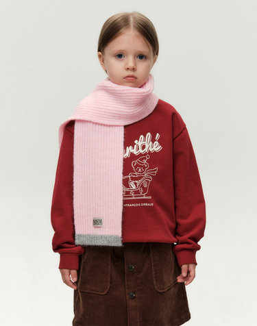 마리떼 키즈 KIDS CLASSIC LOGO KNIT MUFFLER pink