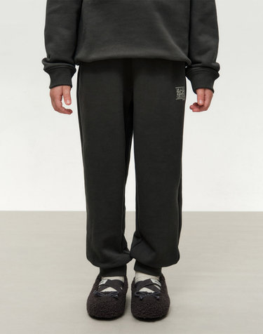 [기모] 마리떼 키즈 KIDS DOODLE CLASSIC LOGO SWEAT PANTS (BRUSHED) charcoal