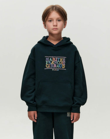 [기모] 마리떼 키즈 KIDS DOODLE CLASSIC LOGO HOODIE (BRUSHED) dark green