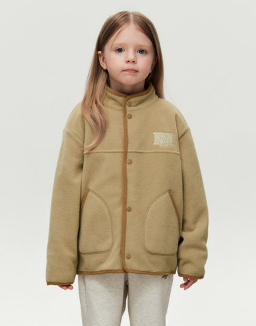 마리떼 키즈 KIDS CLASSIC LOGO LIGHT WEIGHT FLEECE JACKET beige