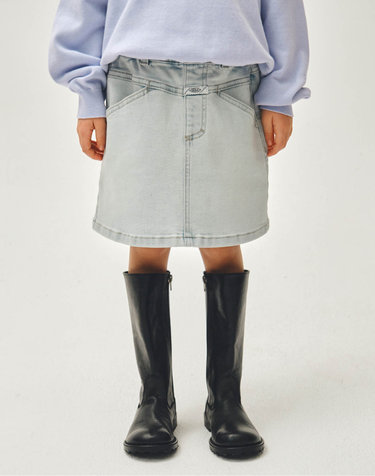 마리떼 키즈 KIDS W X-POCKET DENIM MINI SKIRT light blue