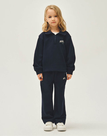 마리떼 키즈 KIDS HALF ZIPUP SWEAT SET-UP navy