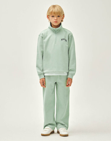 마리떼 키즈 KIDS HALF ZIPUP SWEAT SET-UP mint