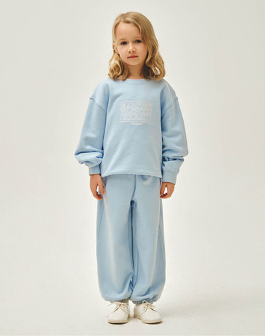 마리떼 키즈 KIDS DOODLE CLASSIC LOGO JOGGER SET-UP light blue
