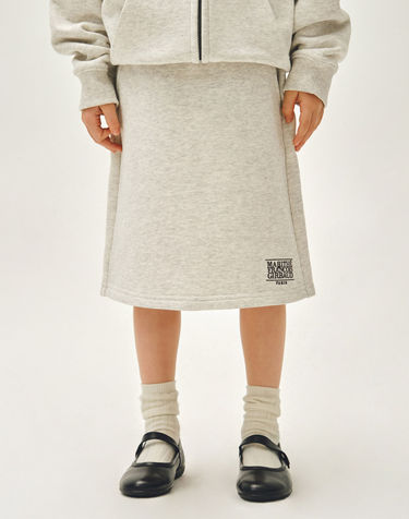 마리떼 키즈 KIDS W CLASSIC LOGO MIDI SWEAT SKIRT oatmeal