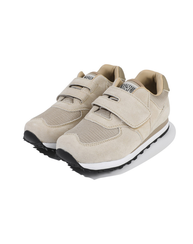 마리떼 키즈 마리떼 키즈 KIDS VELCRO SUEDE SNEAKERS light beige 착용컷
