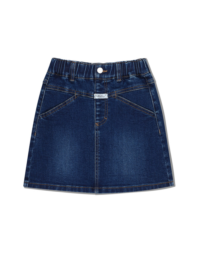 마리떼 키즈 마리떼 키즈 KIDS W X-POCKET DENIM MINI SKIRT dark blue 착용컷