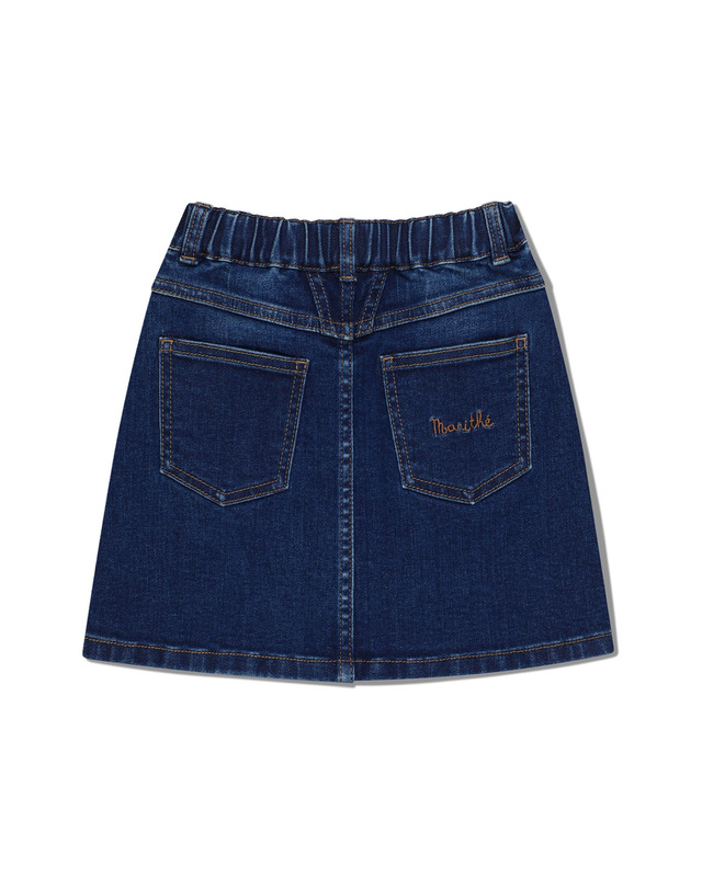 마리떼 키즈 마리떼 키즈 KIDS W X-POCKET DENIM MINI SKIRT dark blue 착용컷