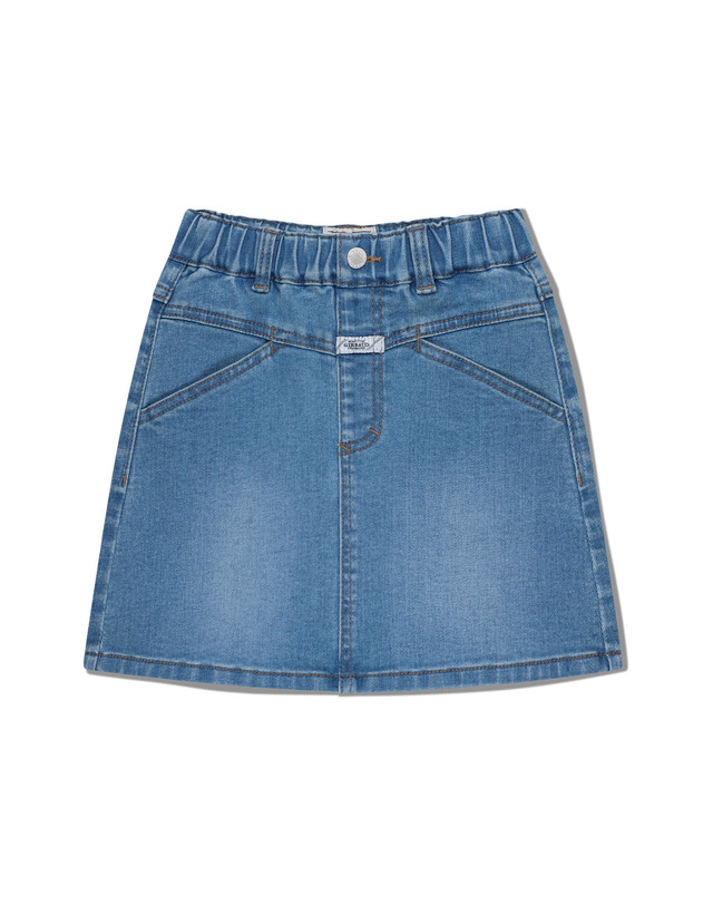 마리떼 키즈 마리떼 키즈 KIDS W X-POCKET DENIM MINI SKIRT blue 착용컷