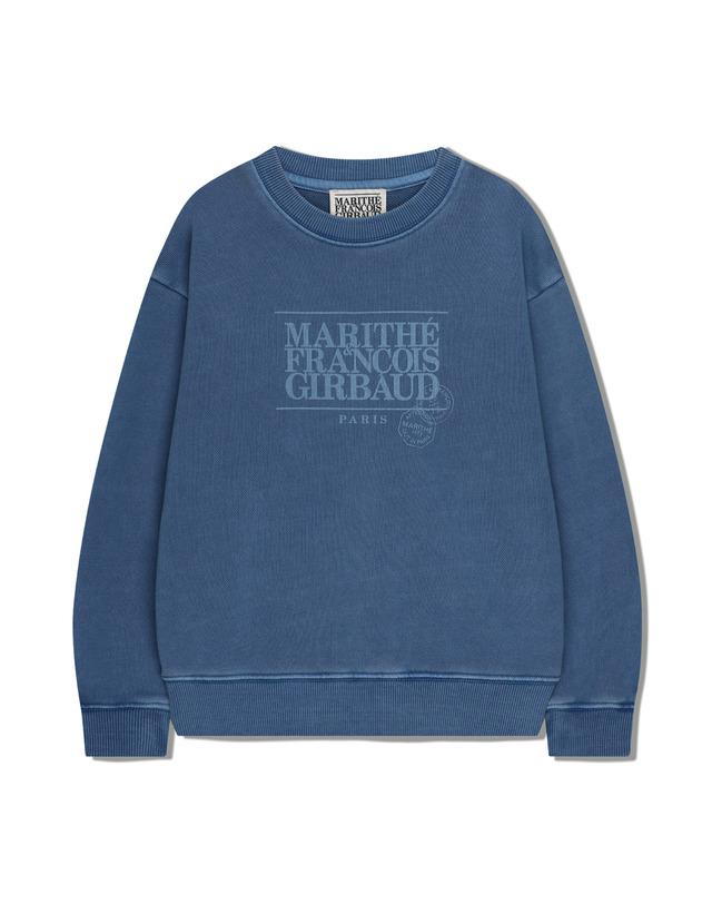 마리떼 키즈 마리떼 키즈 KIDS DYEING SWEATSHIRT stone blue 착용컷