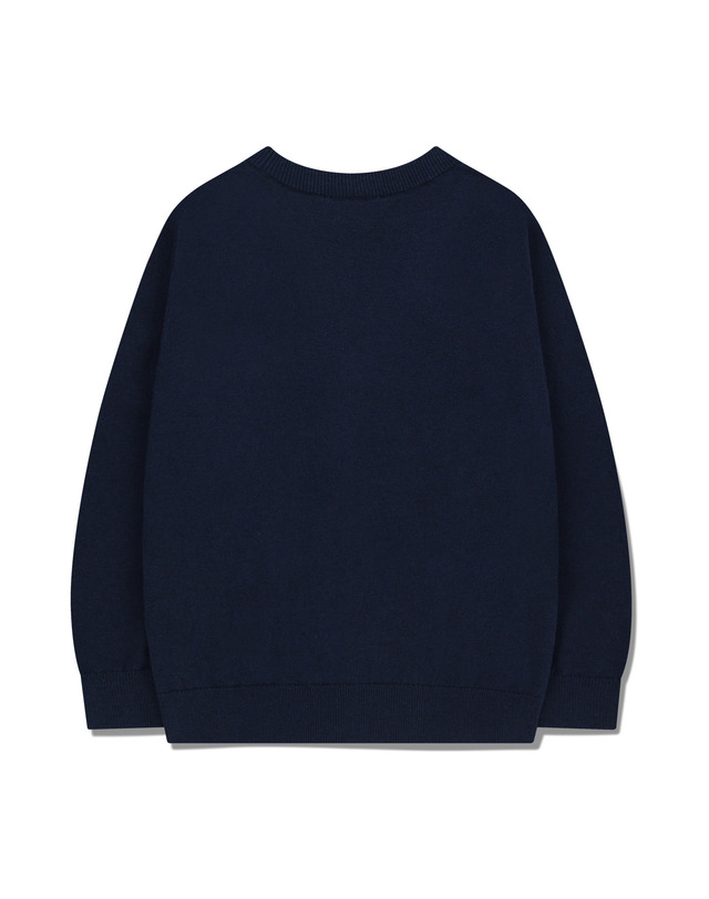 마리떼 키즈 마리떼 키즈 KIDS BASIC V-NECK CARDIGAN navy 착용컷