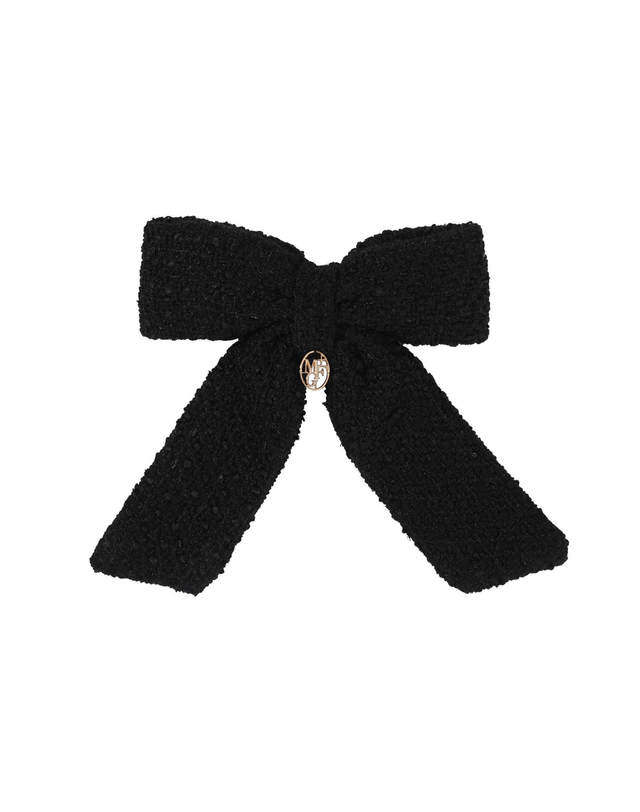 마리떼 키즈 마리떼 키즈 KIDS W TWEED HAIR CLIP black 착용컷