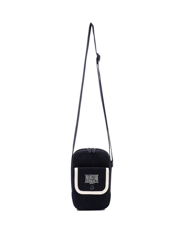 마리떼 키즈 마리떼 키즈 KIDS FLAP POCKET CORDUROY CROSS BAG navy 착용컷