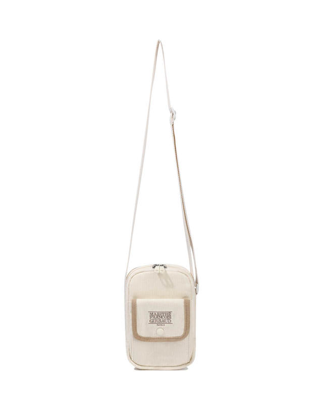 마리떼 키즈 마리떼 키즈 KIDS FLAP POCKET CORDUROY CROSS BAG ivory 착용컷