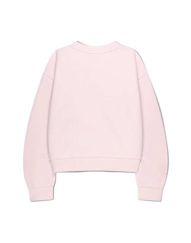마리떼 키즈 마리떼 키즈 KIDS W HAND WRITING LOGO CROP SWEATSHIRT light pink 착용컷