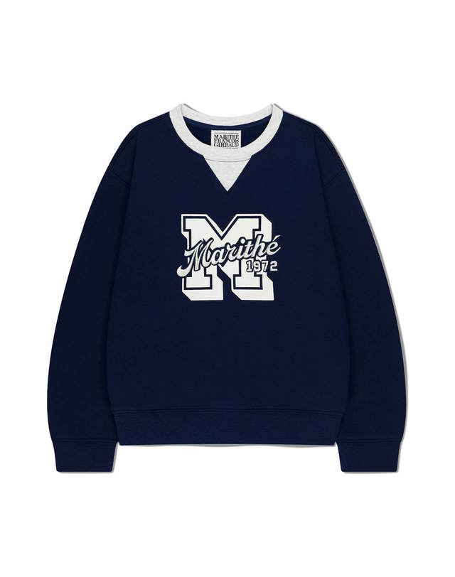 마리떼 키즈 마리떼 키즈 KIDS BOLD LOGO SWEATSHIRT navy 착용컷