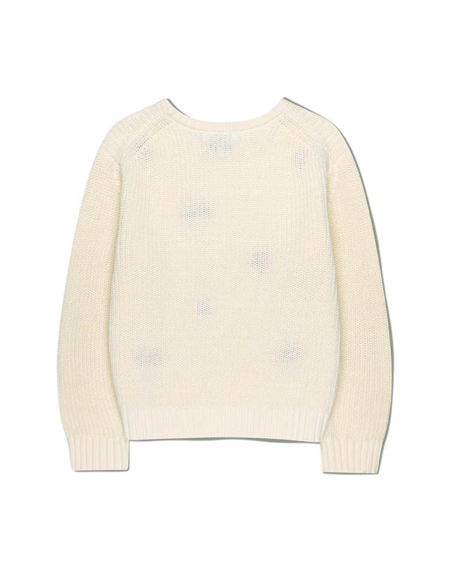 마리떼 키즈 마리떼 키즈 KIDS W FLOWER KNIT PULLOVER cream 착용컷