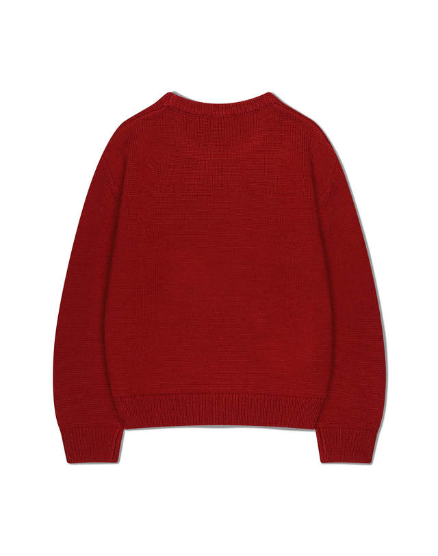 마리떼 키즈 마리떼 키즈 KIDS SKI BEAR KNIT PULLOVER red 착용컷