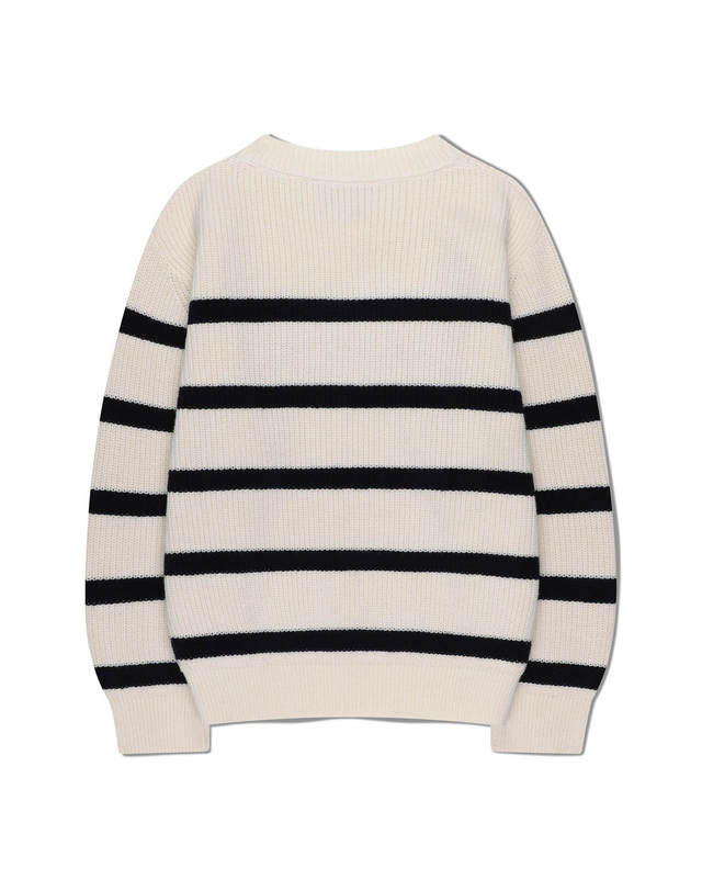 마리떼 키즈 마리떼 키즈 KIDS STRIPE KNIT PULLOVER ivory 착용컷