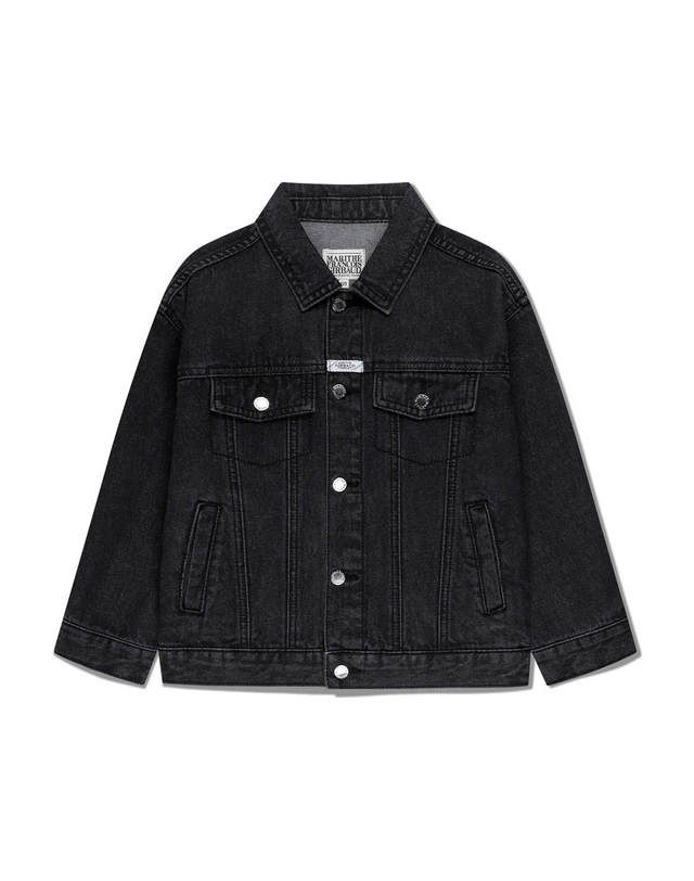 마리떼 키즈 마리떼 키즈 KIDS OVER FIT DENIM TRUCKER JACKET black 착용컷