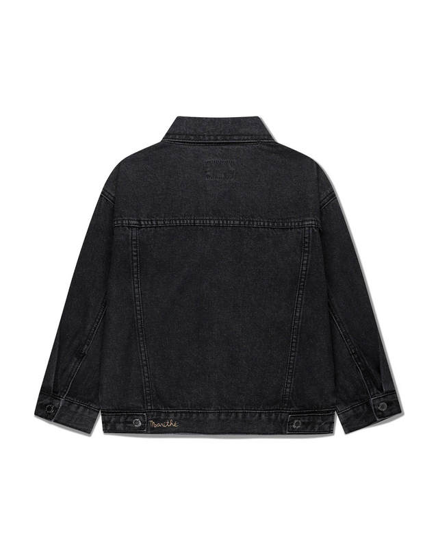 마리떼 키즈 마리떼 키즈 KIDS OVER FIT DENIM TRUCKER JACKET black 착용컷