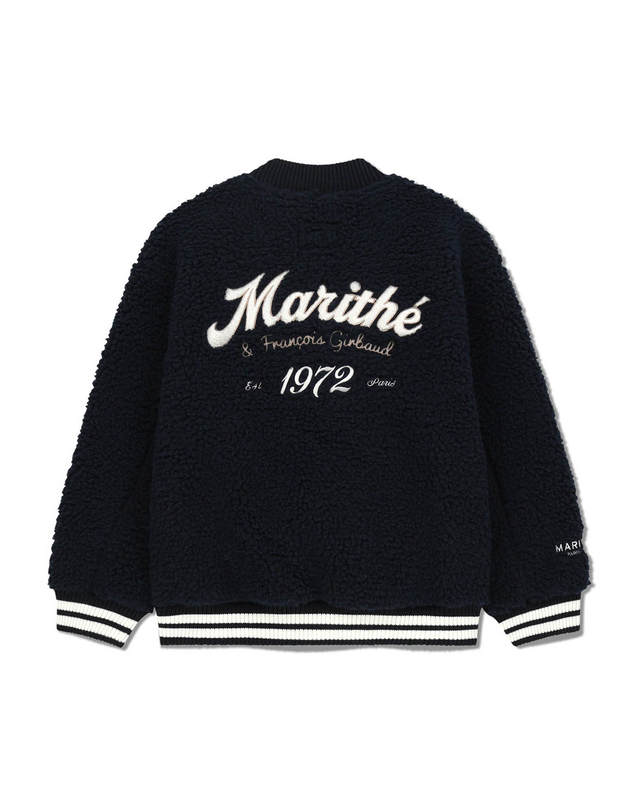 마리떼 키즈 마리떼 키즈 KIDS UNI FLEECE VARSITY JACKET navy 착용컷