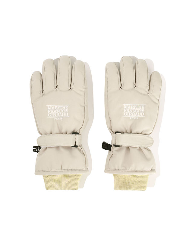 마리떼 키즈 마리떼 키즈 KIDS CLASSIC LOGO PADDED GLOVE beige 착용컷