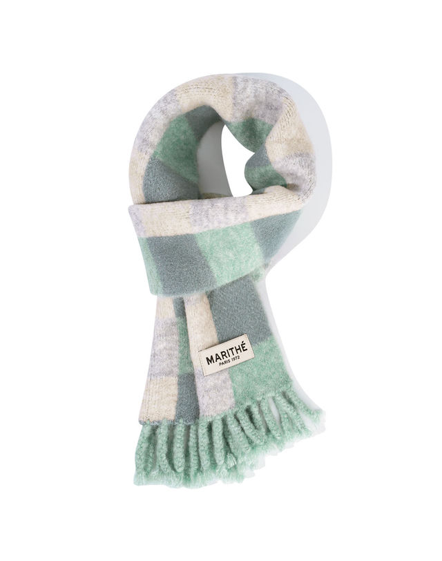 마리떼 키즈 마리떼 키즈 KIDS FUZZY BULKY KNIT MUFFLER mint 착용컷