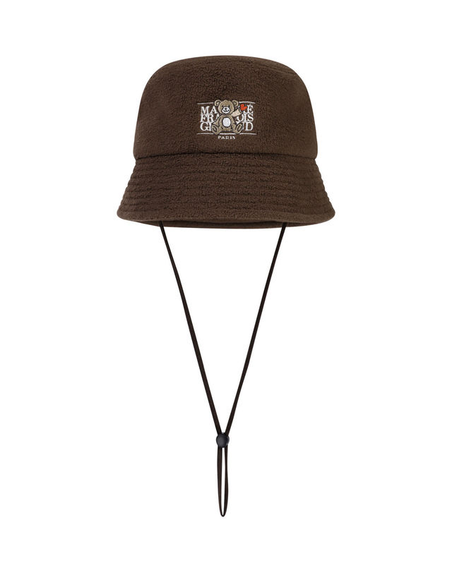 마리떼 키즈 마리떼 키즈 KIDS BEAR CLASSIC LOGO FLEECE BUCKET HAT brown 착용컷