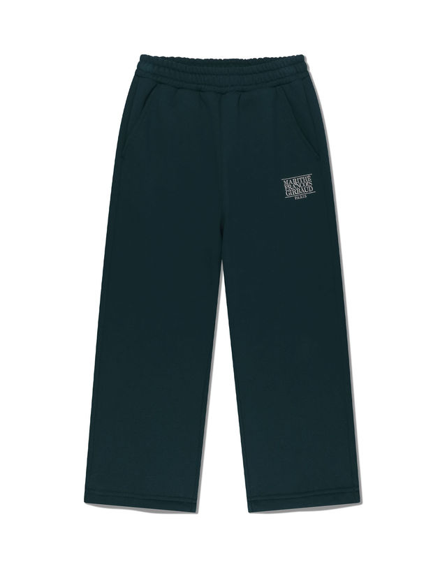 마리떼 키즈 [기모] 마리떼 키즈 KIDS CLASSIC LOGO STRAIGHT SWEAT PANTS (BRUSHED) dark green 착용컷