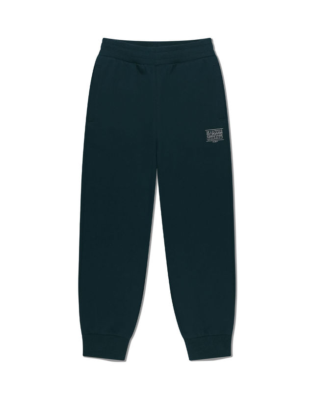 마리떼 키즈 [기모] 마리떼 키즈 KIDS DOODLE CLASSIC LOGO SWEAT PANTS (BRUSHED) dark green 착용컷
