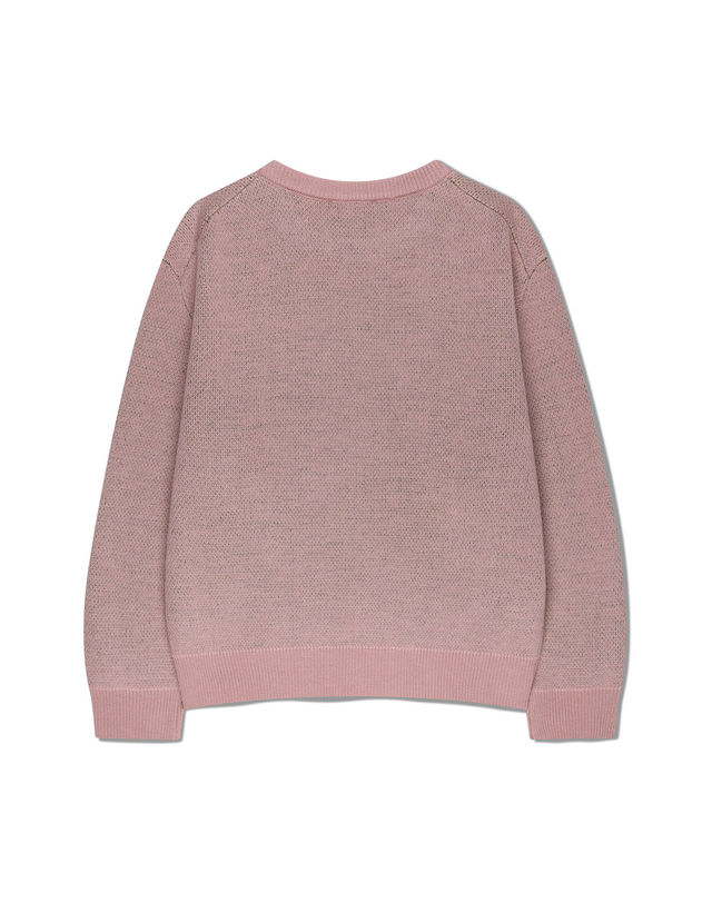 마리떼 키즈 마리떼 키즈 KIDS HOLIDAY BEAR KNIT PULLOVER gray pink 착용컷