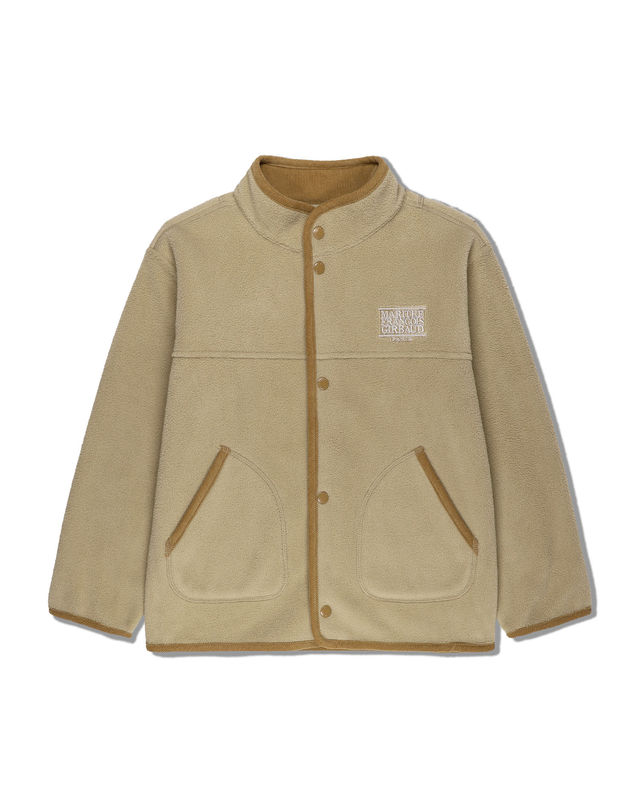 마리떼 키즈 마리떼 키즈 KIDS CLASSIC LOGO LIGHT WEIGHT FLEECE JACKET beige 착용컷