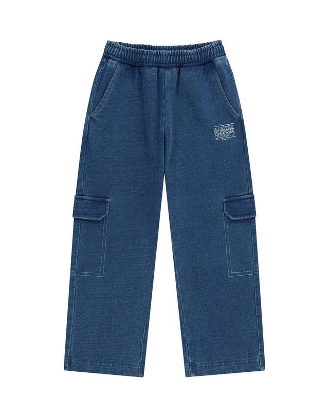 마리떼 키즈 마리떼 키즈 KIDS DOODLE CLASSIC LOGO CARGO SWEAT PANTS blue 착용컷