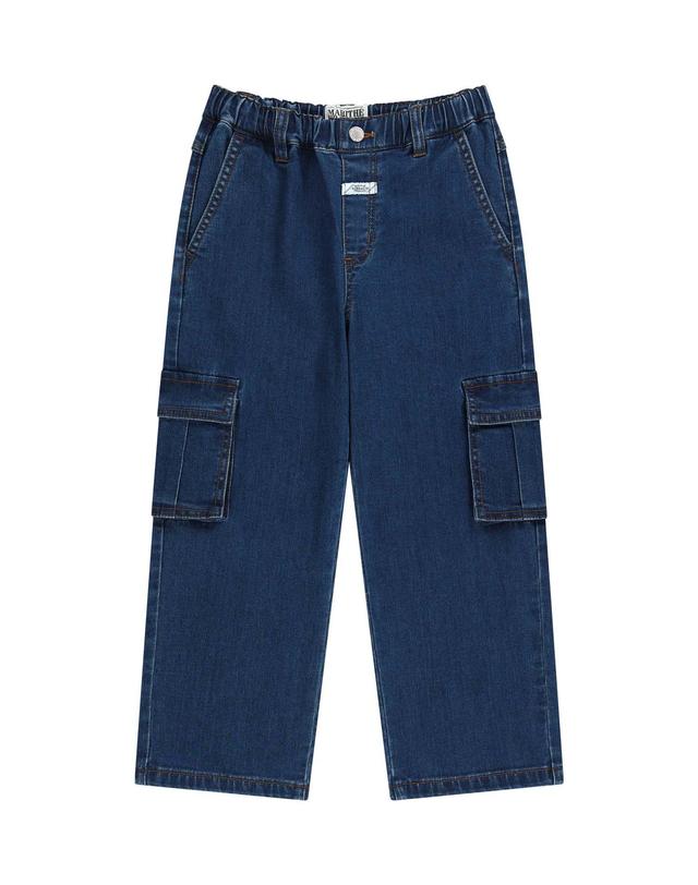 마리떼 키즈 마리떼 키즈 KIDS STRAIGHT CARGO DENIM PANTS blue 착용컷