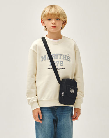마리떼 키즈 KIDS FLAP POCKET CROSS BAG black