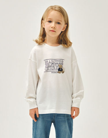 마리떼 키즈 KIDS DOODLE CLASSIC LOGO LONG SLEEVE TEE white