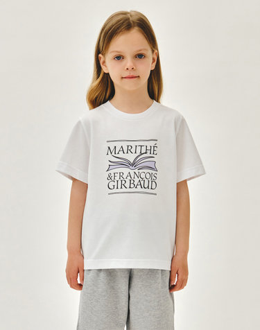 마리떼 키즈 KIDS BOOK CLASSIC LOGO AEROCOOL TEE white