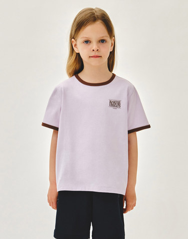 마리떼 키즈 KIDS SMALL CLASSIC LOGO RINGER TEE light purple