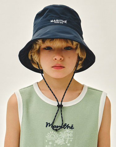 마리떼 키즈 KIDS NYLON WIDE BUCKET HAT navy