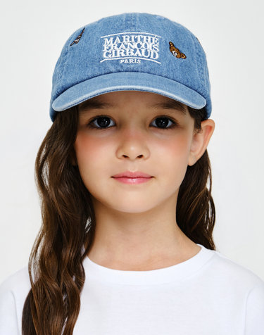 마리떼 키즈 KIDS SMALL CLASSIC LOGO EMBROIDERY BALL CAP blue