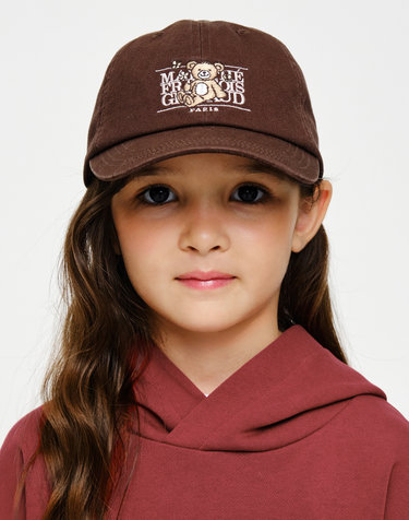 마리떼 키즈 KIDS BEAR CLASSIC LOGO BALL CAP dark brown