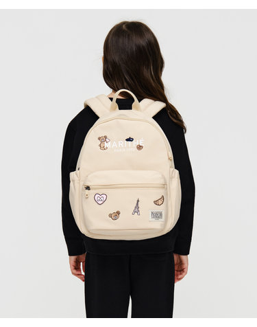 마리떼 키즈 KIDS ALLOVER BEAR WAPPEN BACKPACK beige