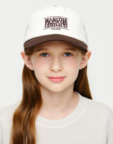 마리떼 키즈 KIDS SMALL CLASSIC LOGO TWO TONE CAP ivory