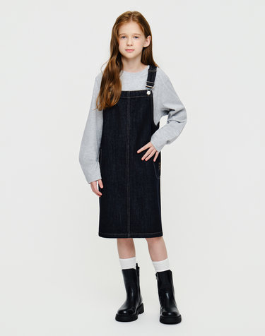 마리떼 키즈 KIDS W OVERALL DENIM SKIRT indigo