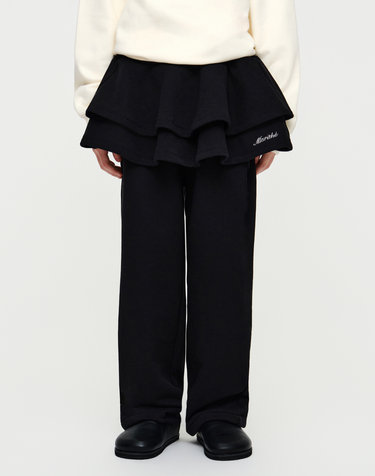 마리떼 키즈 KIDS W RUFFLE SKIRT PANTS black